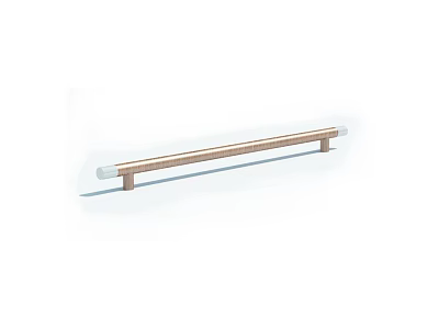 Modern Metal Rail Fence Design With Long Bar And Support Posts 3d model