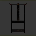 Traditional Chinese Style Wooden Chair With Classic Backrest And Armrests Design