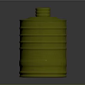 Yellow Cylindrical Storage Container With Ribbed Design Lid And Model TN4 For Home Use