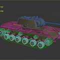 Military Green Armored Tank With Heavy Duty Tracks And Turret Gun Barrel Design