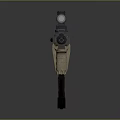 Modern Tactical Rifle with Black and Tan Finish Scope Rail System Grip and Stock Design