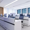 Modern Bright Public Security Service Hall With Neat Workstations And Spacious Comfortable Public Service Environment