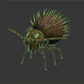 Realistic Brown Ant With Spiky Back Hairs Long Antennae And Slender Legs