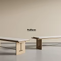 Poliform Stylish Minimalist Indoor Benches With Wooden Frame And White Surface