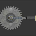Durable Metal Circular Saw Blade With Sharp Teeth And Handle For Hardware Tools 3d model