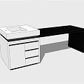 Office Desk With Drawers And Detailed Dimensions For Workspace Setup 3d model