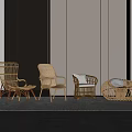 Light Colored Rattan Leisure Chairs In Various Styles For Modern Interior