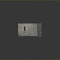 Scenic Landscape of Ancient Brick Ruin with Weathered Walls Arched Doorway and Small Window