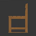 Simple Design Wooden Chair With Slatted Seat And Backrest For Home Furniture
