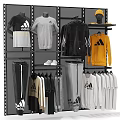 Sports Clothing Store Featuring Black White Grey Yellow Hoodies T Shirts Pants Shoes Adidas Logo