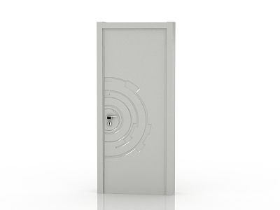 Modern solid wood door interior door 3d model