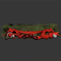 Christmas Themed Dartboard Decoration With Red Antlers Green Wreath Bow And Ornaments