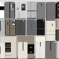 Various Styles Of Refrigerators And Freezers For Home Kitchen Appliances