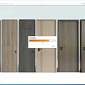 Different Styles of Modern Hinged Doors with Various Wood Finishes and Colors