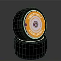 Black Stacked Car Tires Featuring Liberty Walk Brand Logo Design