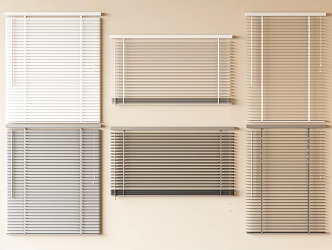modern venetian blinds curtain roller shutter blinds 3d model