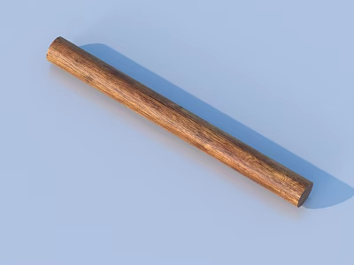 Wooden Cylinder Object With Natural Wood Grain And Smooth Surface 3d model