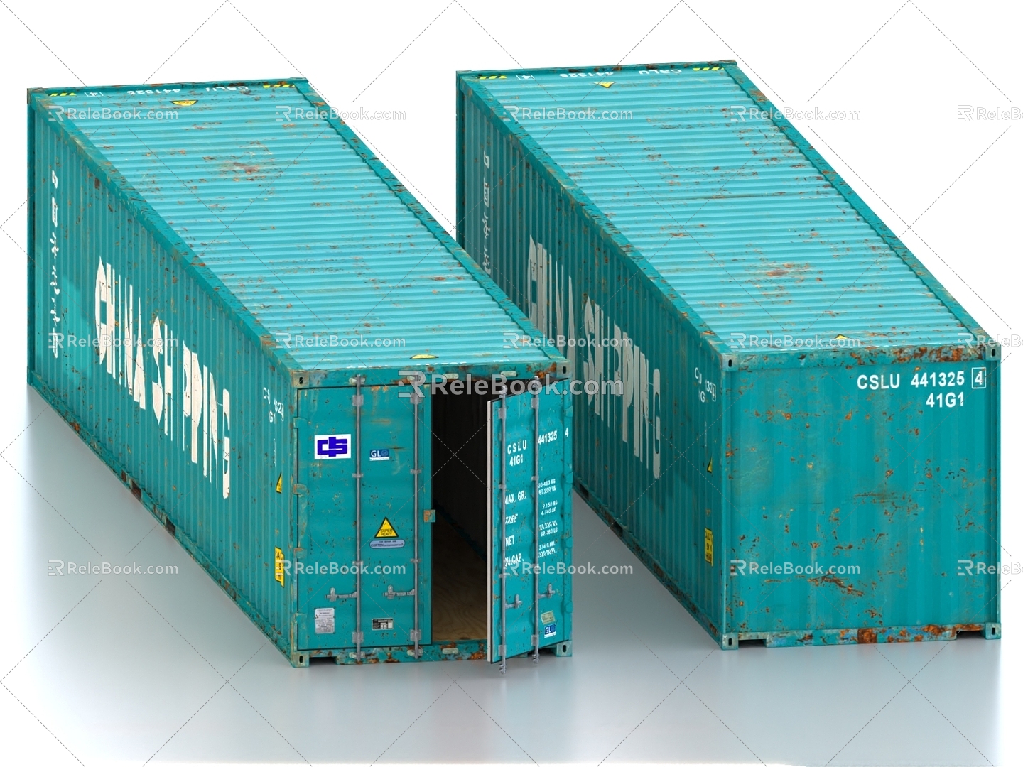 container terminal 3d model