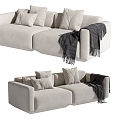 Minotti double sofa 3d model