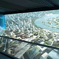 Interactive Commercial Display Equipment for Urban Planning Visualization with High Tech Screen 3d model