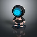 Industrial Robot Single Wheel Robot Double Wheel Robot Assistant Small Robot 3d model