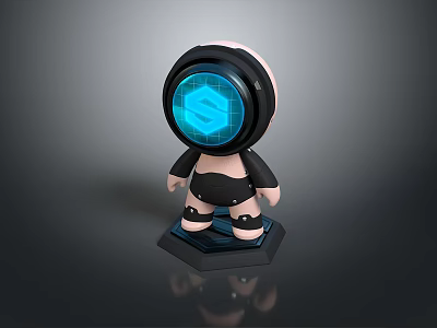 Industrial Robot Single Wheel Robot Double Wheel Robot Assistant Small Robot 3d model