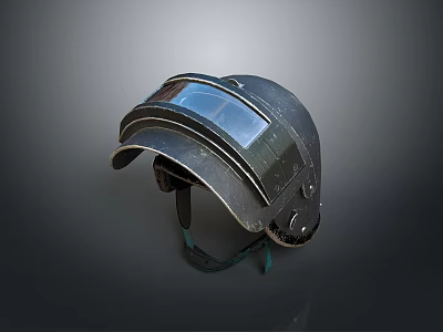 Tactical Military Weapon Helmet with Black Body Transparent Visor and Protective Sturdy Design 3d model