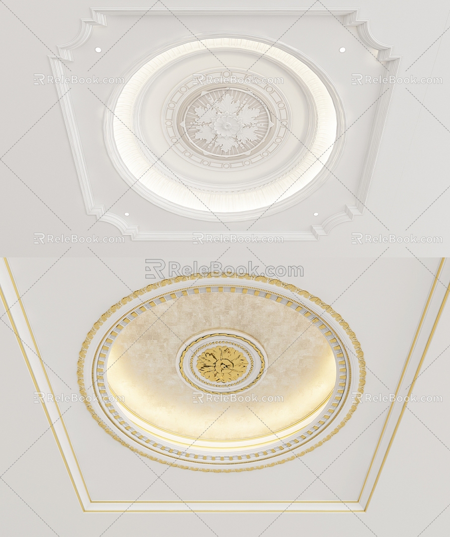 European-style ceiling 3d model