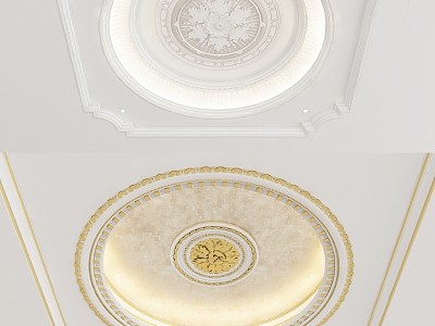 European-style ceiling 3d model