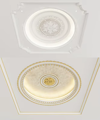European-style ceiling 3d model