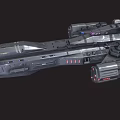 Futuristic Spaceship Exterior Design With Advanced Engine And Armament Details For Space Exploration
