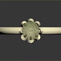 Elegant Silver Ring with Green Gemstone and Lotus Design Fashion Accessory