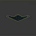 Blue Green Camouflage Aircraft with Flying Wing Design and Stealth Features