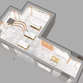 Modern Specialty Store Interior With Bright Lighting Open Layout Display Shelves And Wooden Counters