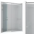 Modern Chrome Shower System With Overhead And Handheld Shower Fixtures 3d model