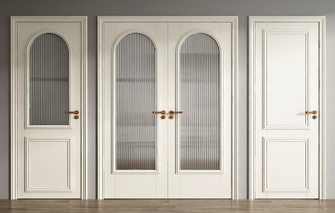 French double door 3d model