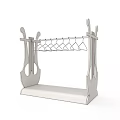 Sturdy Modern Clothing Rack With Multiple Hooks And Bottom Storage Shelf