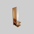 Elegant Modern Wall Lamp With Transparent Glass Shade And Brass Frame