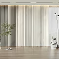 Modern Curtain Aquatic Plant Floor Lamp Side Table Floor 3d model