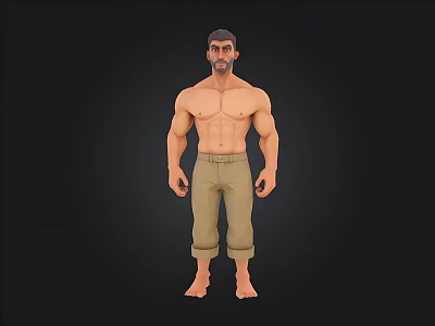 cartoon character man 3d model