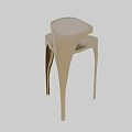 Modern Stacked Side Tables With Brass Legs And Transparent Glass Tops