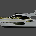 Modern Luxury White Yacht Exterior Design With Deck Railing And Cockpit