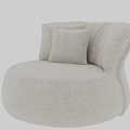 Plush Beige Lazy Sofa With Cozy Cushion And Modern Comfortable Design