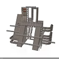 Modern Industrial Architecture Model With Multi Level Structure Staircase And Platforms