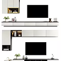 Modern TV Background Cabinet TV Cabinet Background Wall 3d model