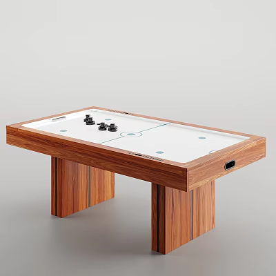 Modern Solid Wood Air Hockey Table For Indoor Home Family Game Night Leisure Activities 3d model