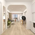 Modern Open Public Office Space With Photography Lights Reflectors Sofa Round Table And Green Plants
