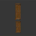 Golden Ornate Railing With Intricate Geometric Patterns And Double Layer Design