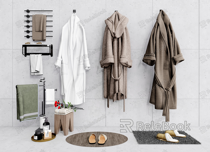 Modern Bathroom Small Pieces Bathrobe Bath Towels Bathroom Widgets model