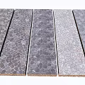 Garden Path Paving With Various Natural Stone Textured Surfaces In Gray Tones